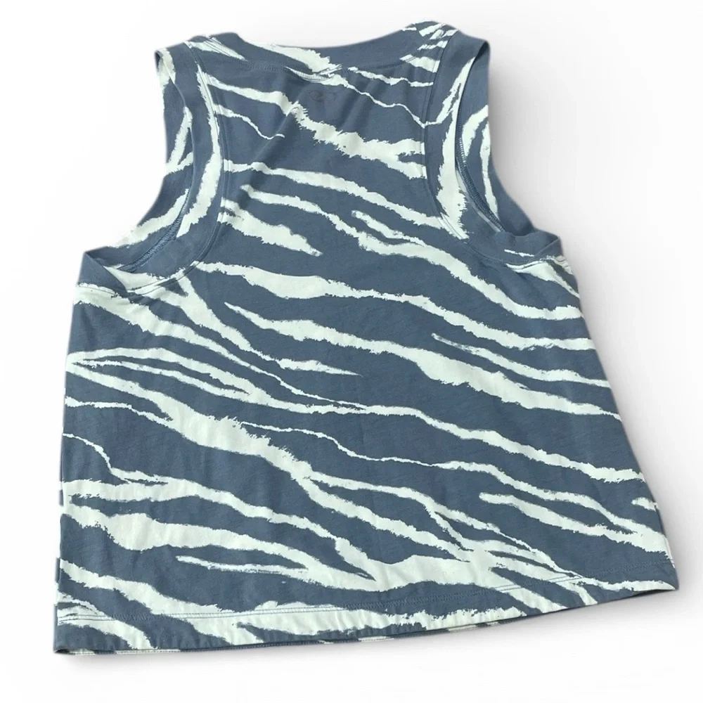 CALIA by Carrie Underwood Blue and White Zebra Tank Top, size XS - Picture 7 of 7
